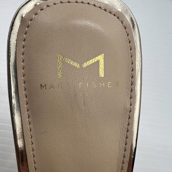 Marc Fisher Women's Karima Ankle Strap Sandals Size 11M Gold Metallic Rhinestone - Picture 8 of 11